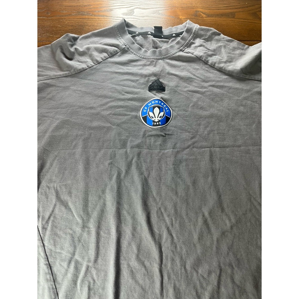 Adidas CF Montreal Short Sleeve T Shirt Mens XL Dark Gray Team Graphic Tee